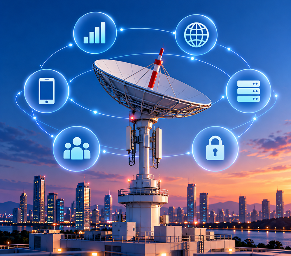 Telecom tower protected by digital security